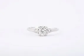 14k White Gold 0.46tcw Diamond Solitaire Engagement Ring Size 7.75 (1.74g.)