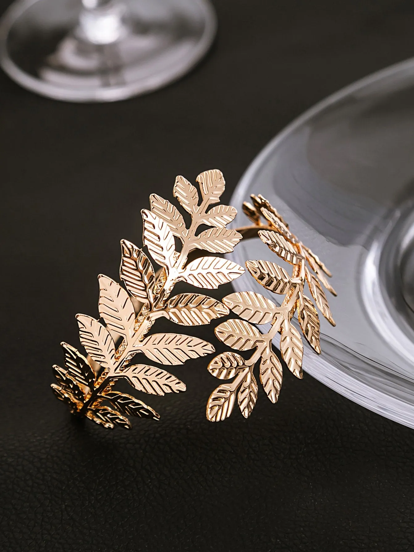 1pc Creative Leaf Design Arm Cuff For Women For Daily Decoration