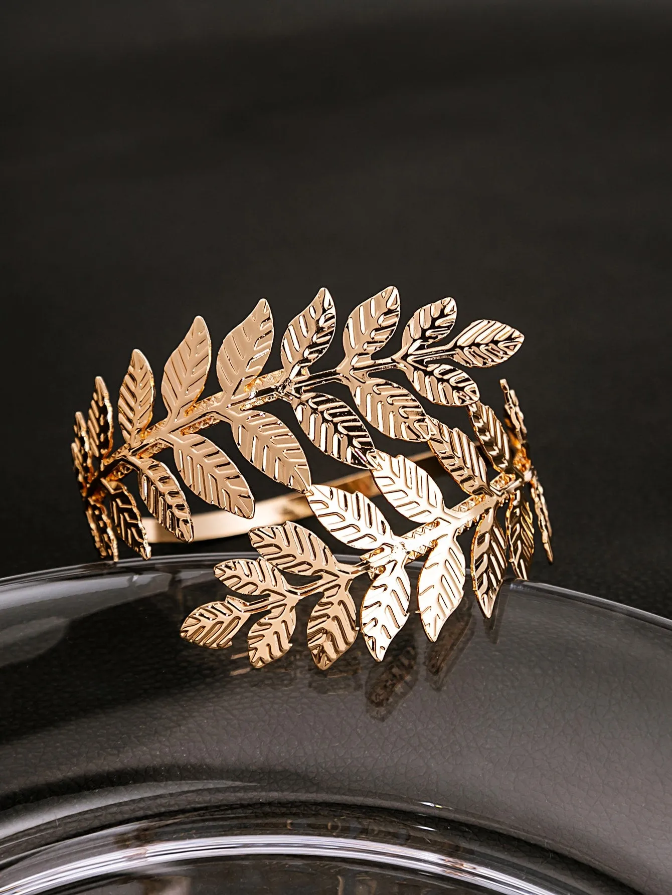 1pc Creative Leaf Design Arm Cuff For Women For Daily Decoration