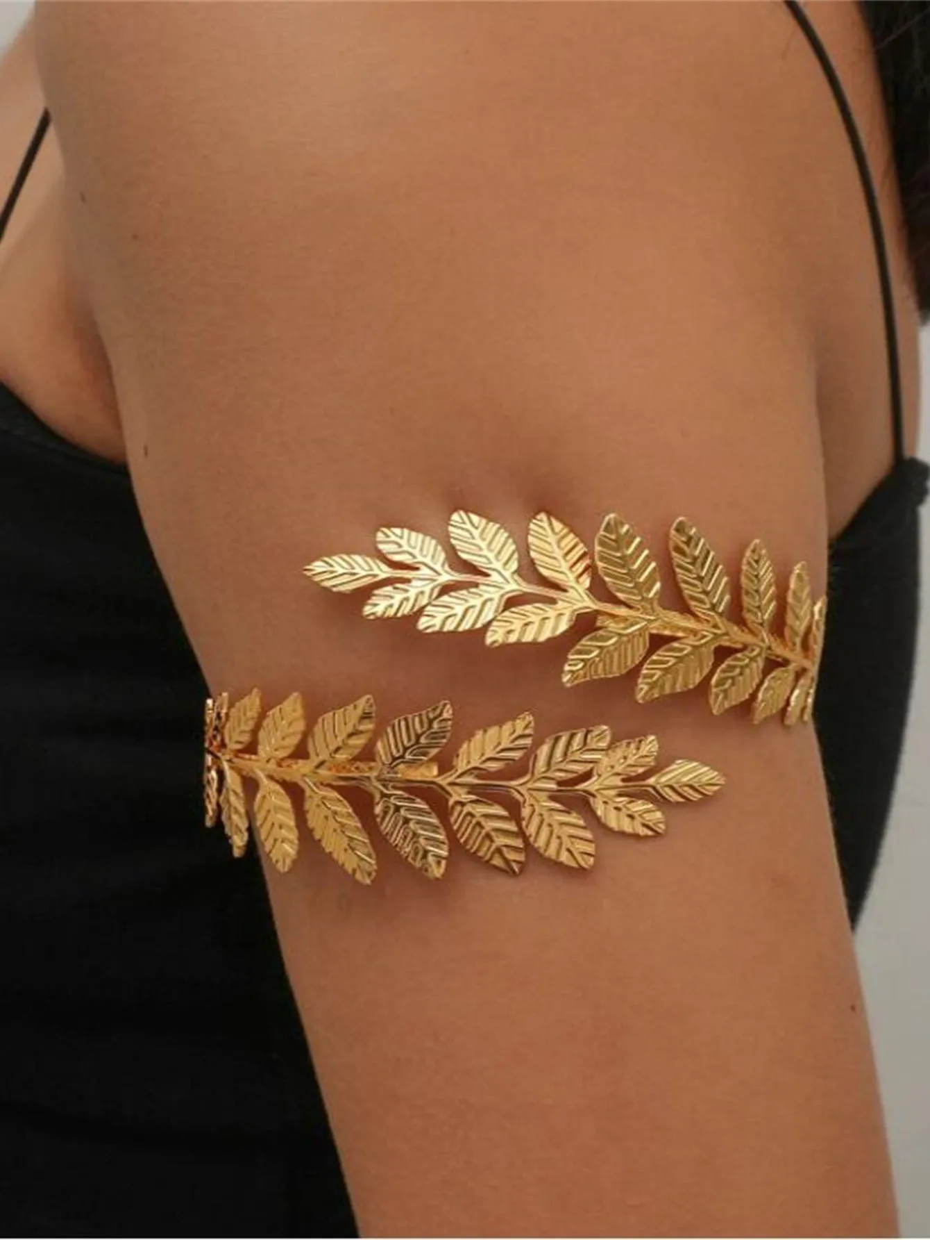 1pc Creative Leaf Design Arm Cuff For Women For Daily Decoration