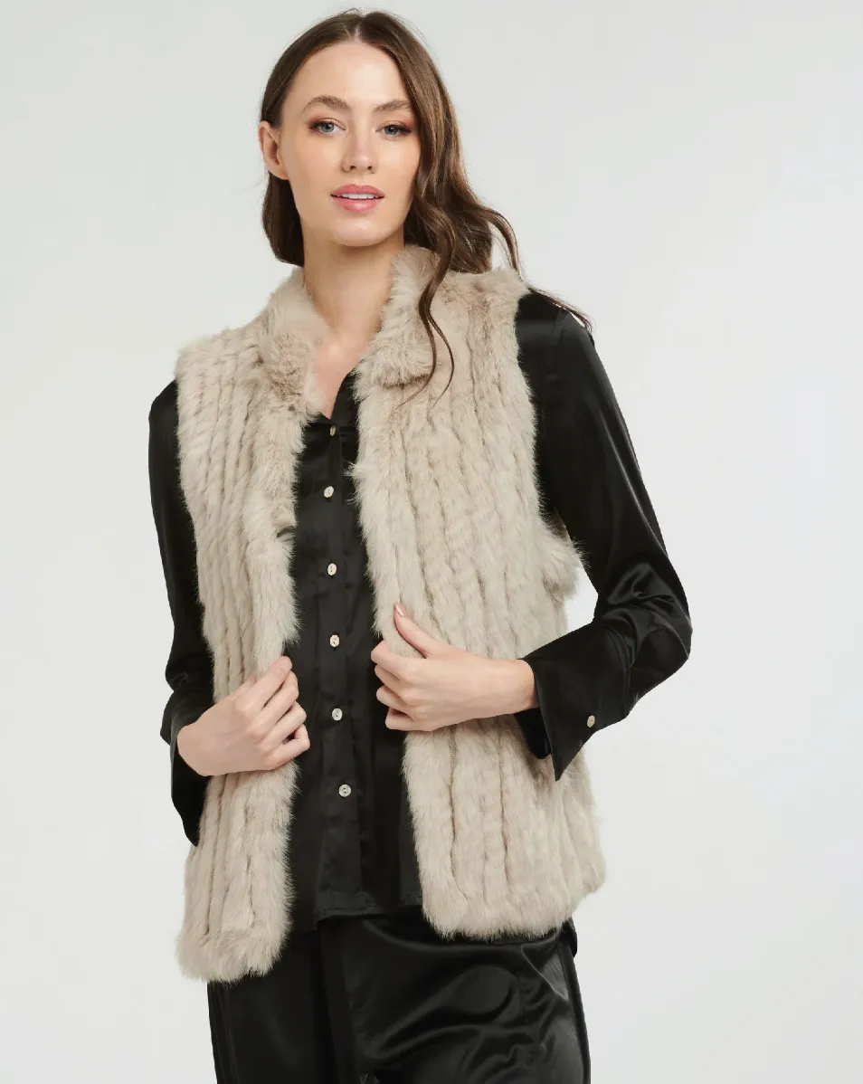 365 Days Fur Vest - Stone