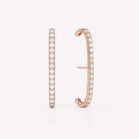 Allday 14K Rosegold Earrings w. Diamonds