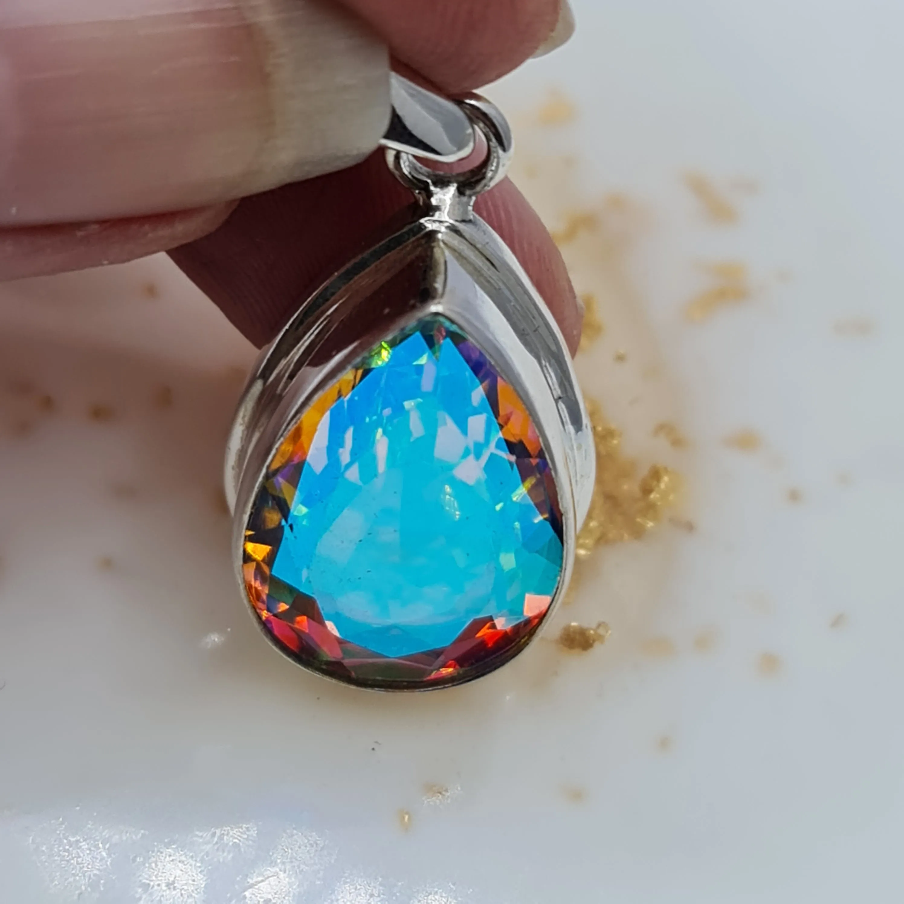 Angel Aura Quartz pendant