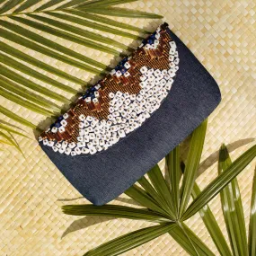 Anika Envelope Clutch in Denim