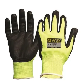 Arax® Gold, Nitrile Sand Dip On Hi-Vis Yellow Liner