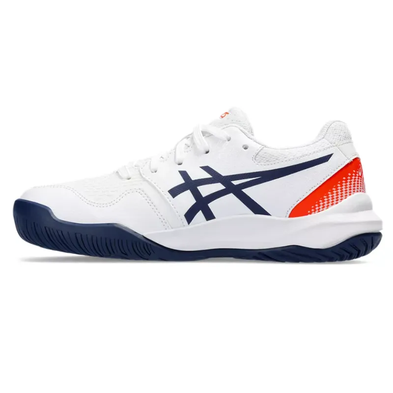 Asics Gel Resolution 9 GS Kids Tennis Shoes - White/Blue Expanse