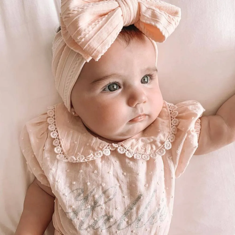 Baby Top Knot Double Bow Headband Fairy Floss