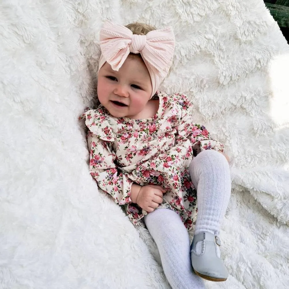 Baby Top Knot Double Bow Headband Fairy Floss