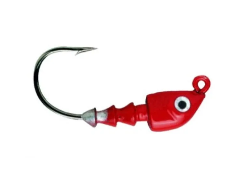 Bass Assassin Red Jighead 1/8oz 4ct JA06002