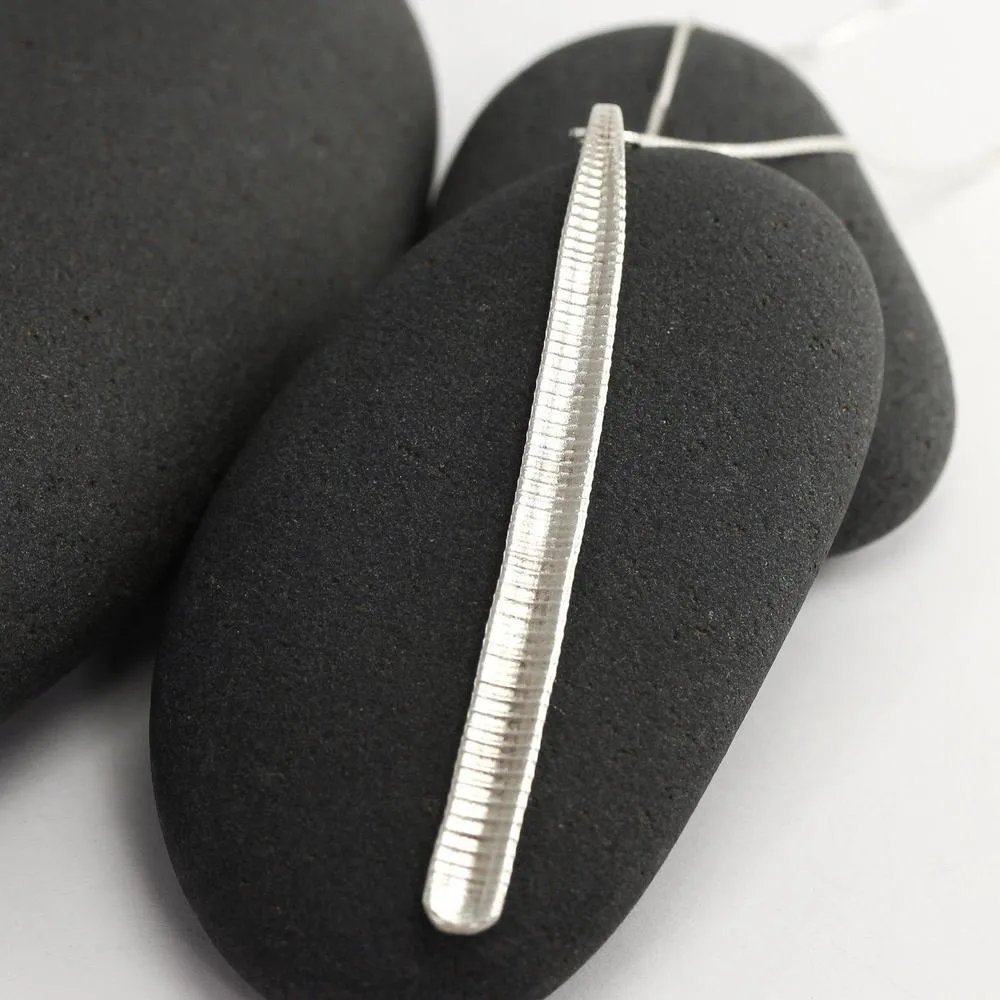 Cactus Spine Silver Bar Necklace