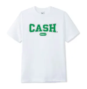 Cash Only College Tee / White / Green