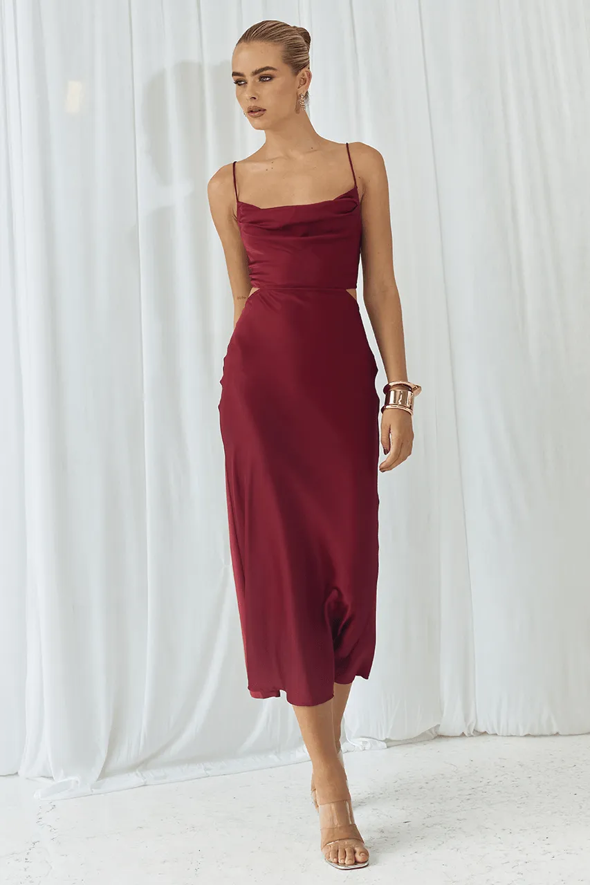 Charissa Slip Dress - Wine