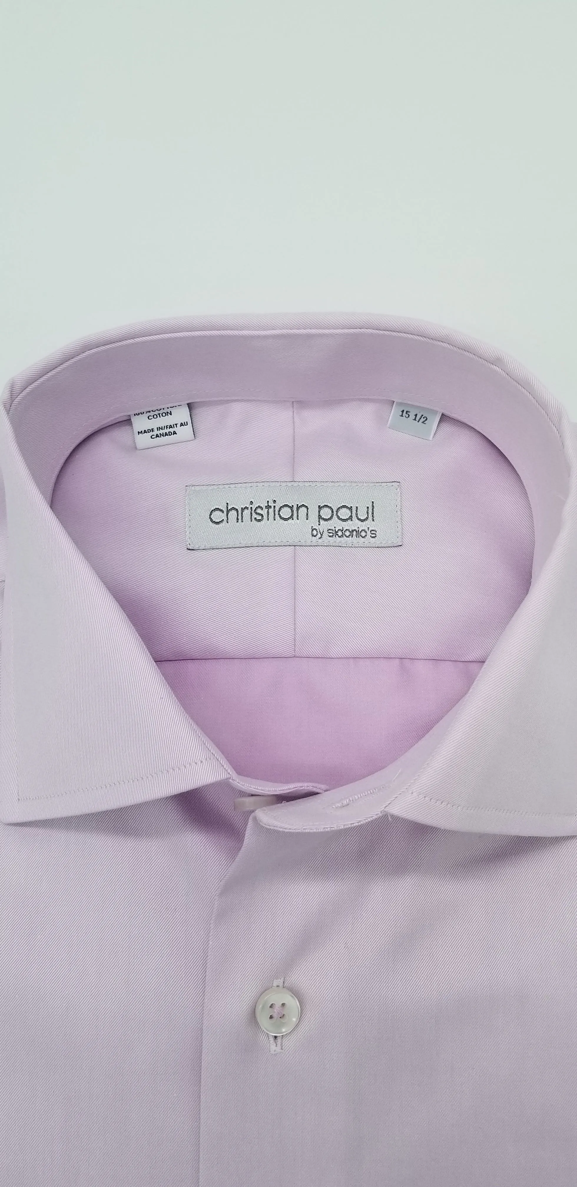 Contemporary Fit Twill Dress Shirt T156 Pink