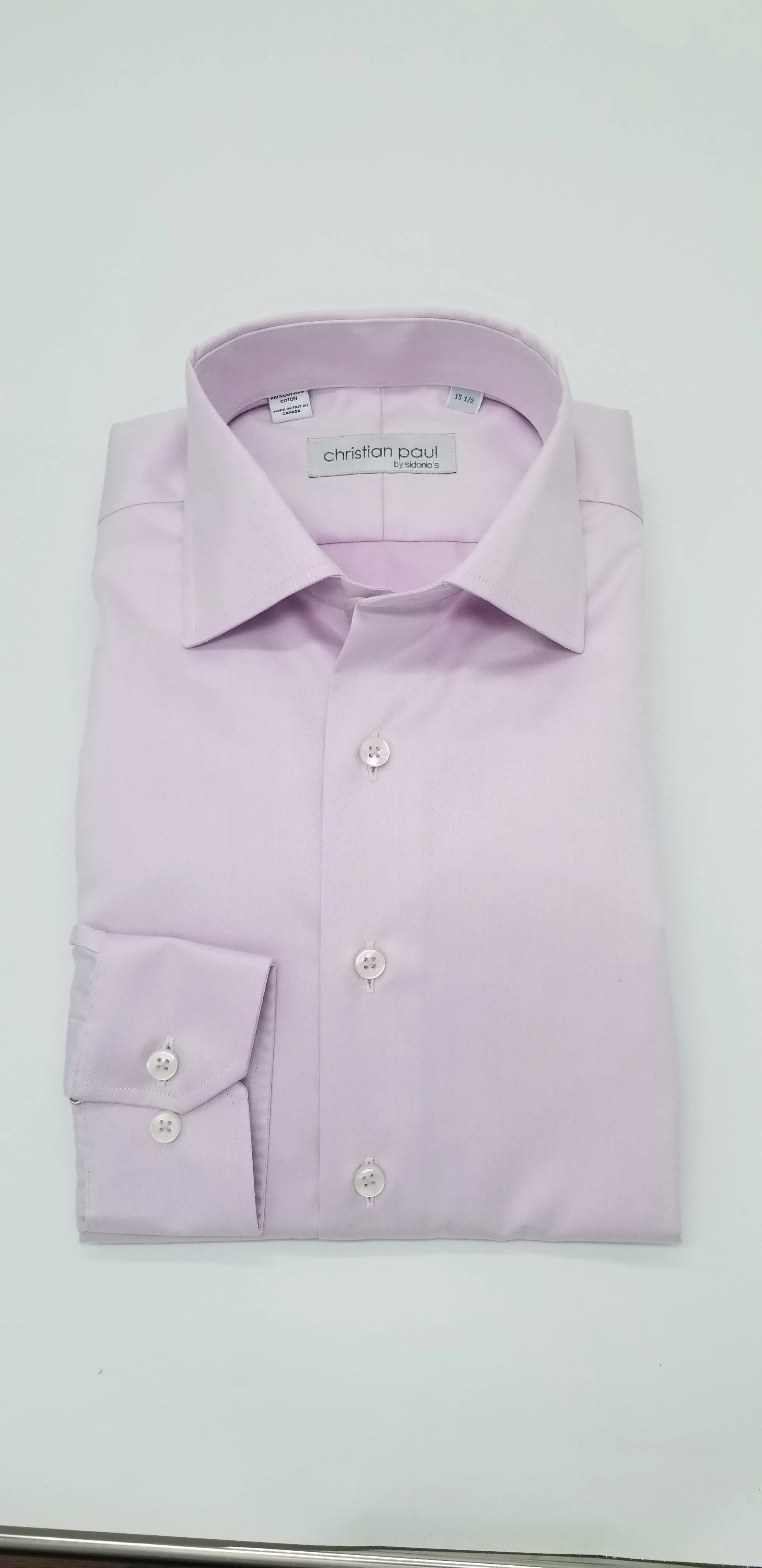 Contemporary Fit Twill Dress Shirt T156 Pink