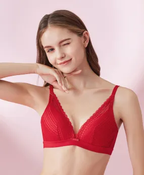 Destiny Romance Wireless Triangle Bra (Red)