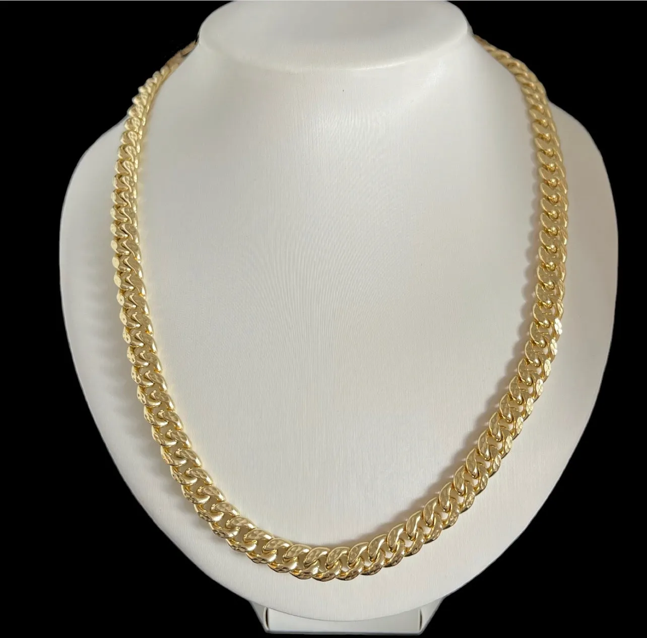 Diamond cut cuban link chain