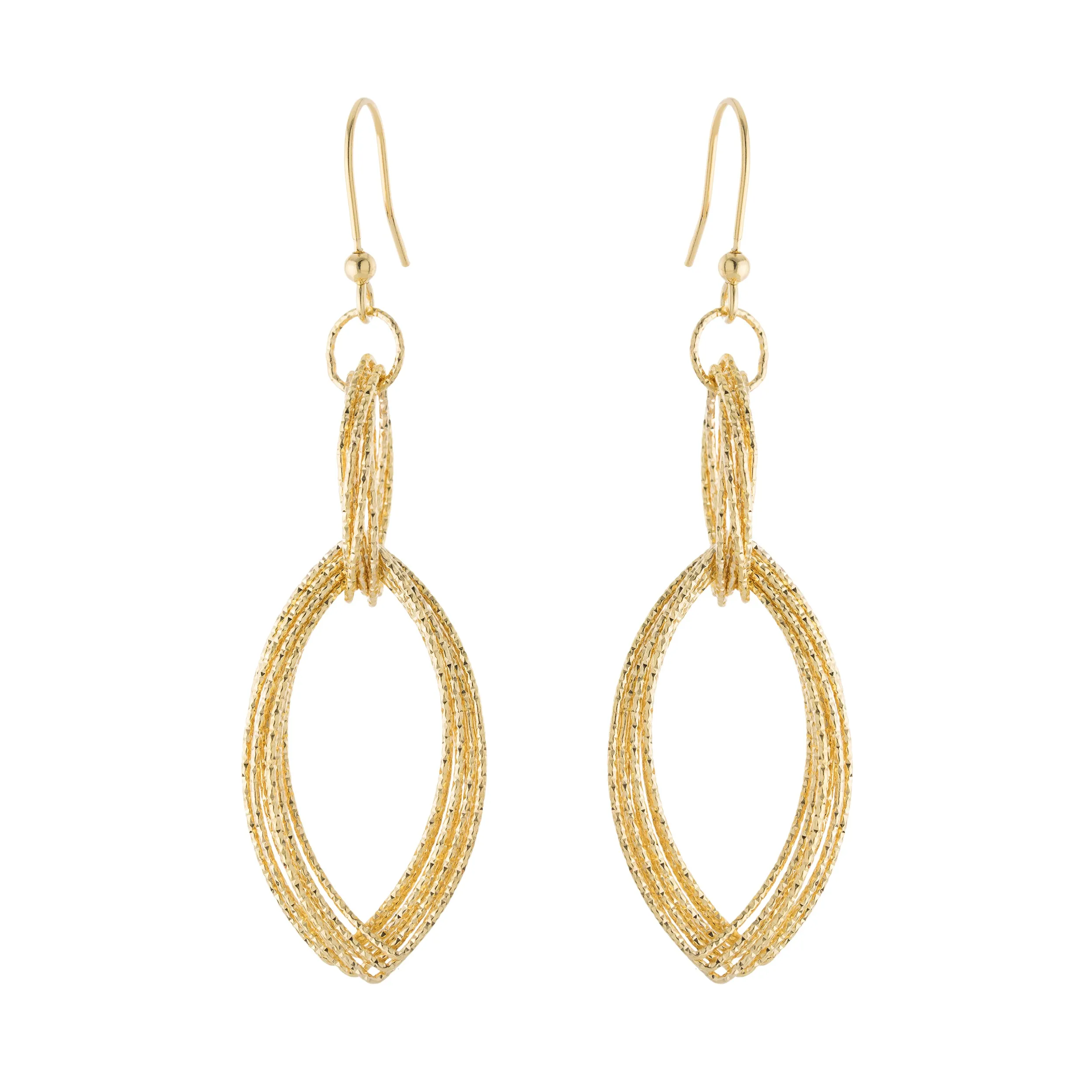 Diamond Cut Twist Cascade Earring