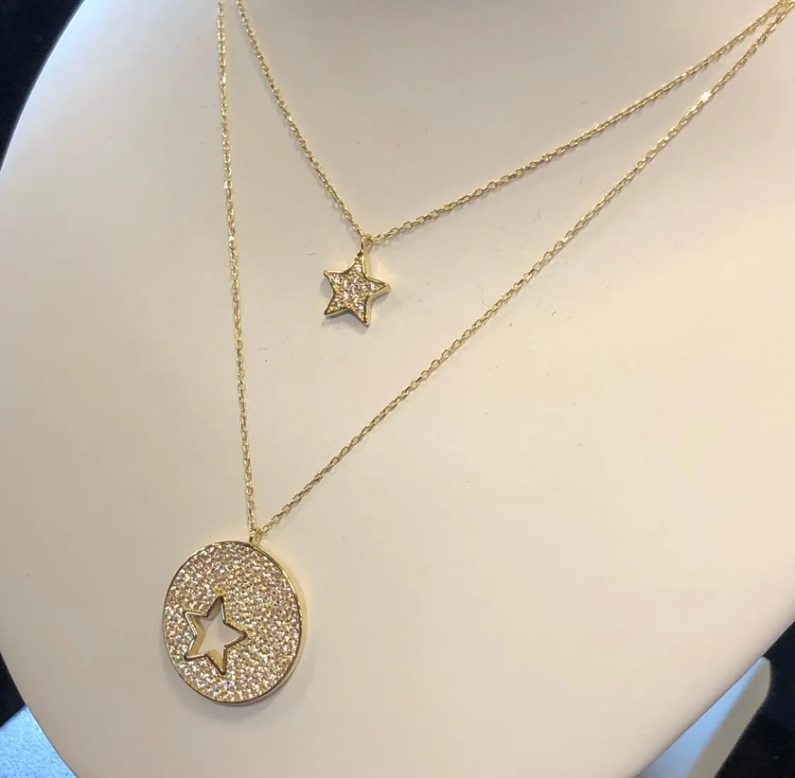 Double stars necklace