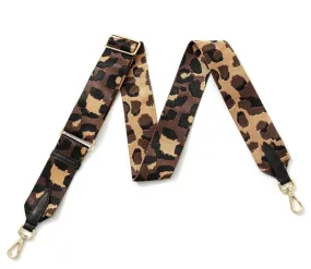 Fabucci Black Brown Animal Print Handbag Strap