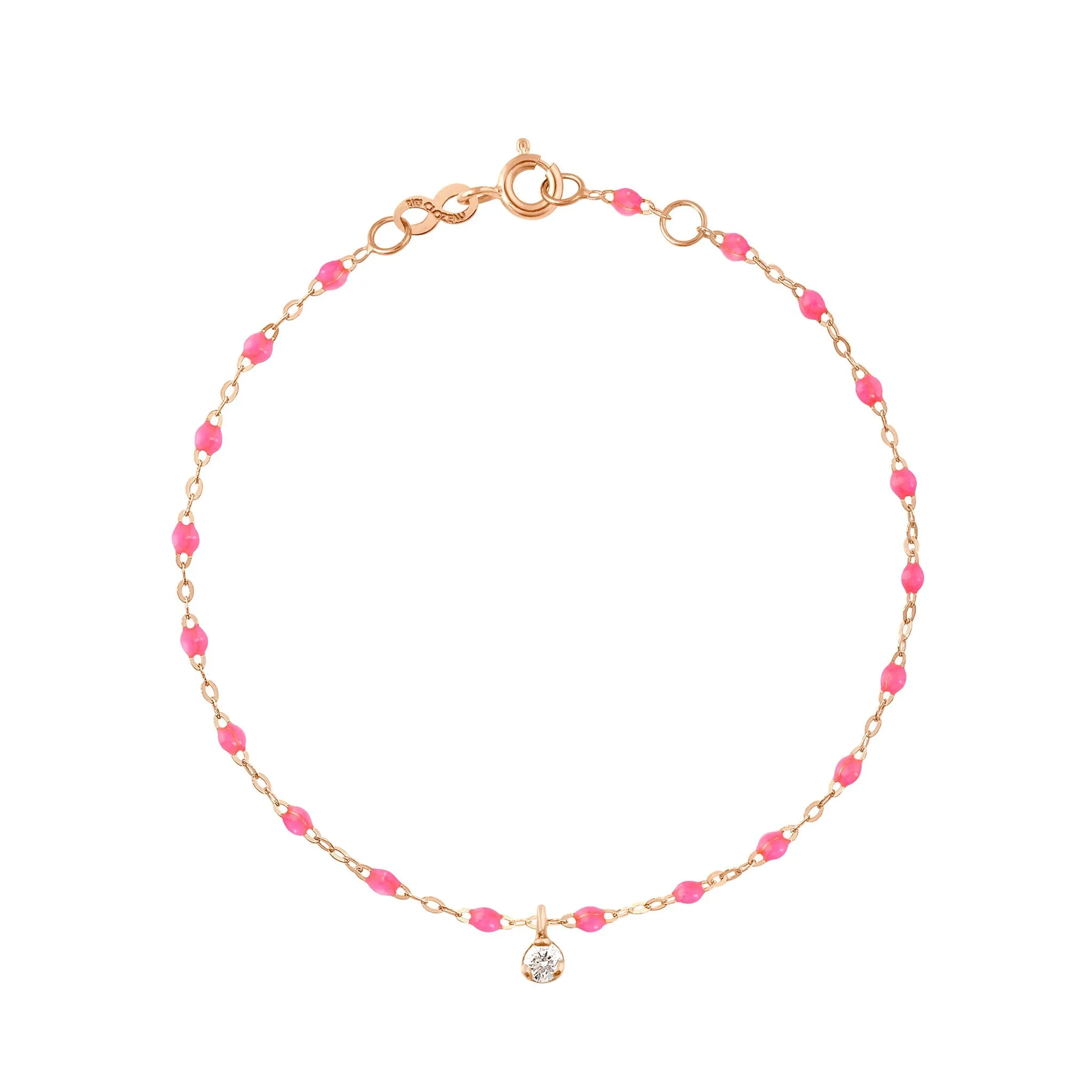 Gigi Supreme 1 Diamond Bracelet, Pink, Rose Gold, 6.7"