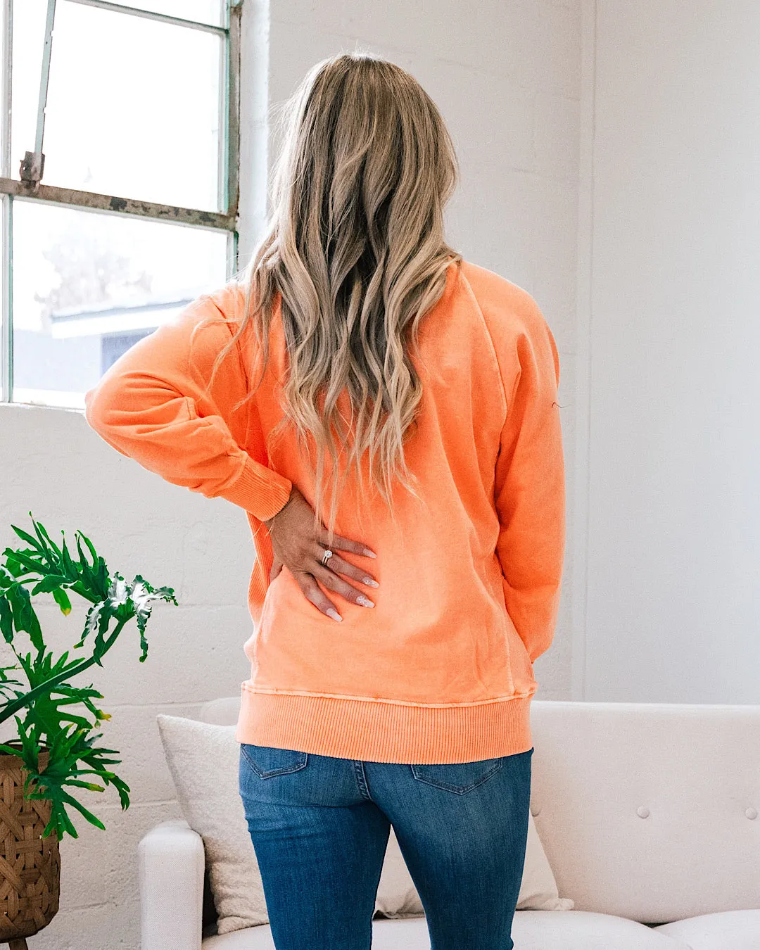 Girlfriend Crewneck Sweatshirt - Light Orange