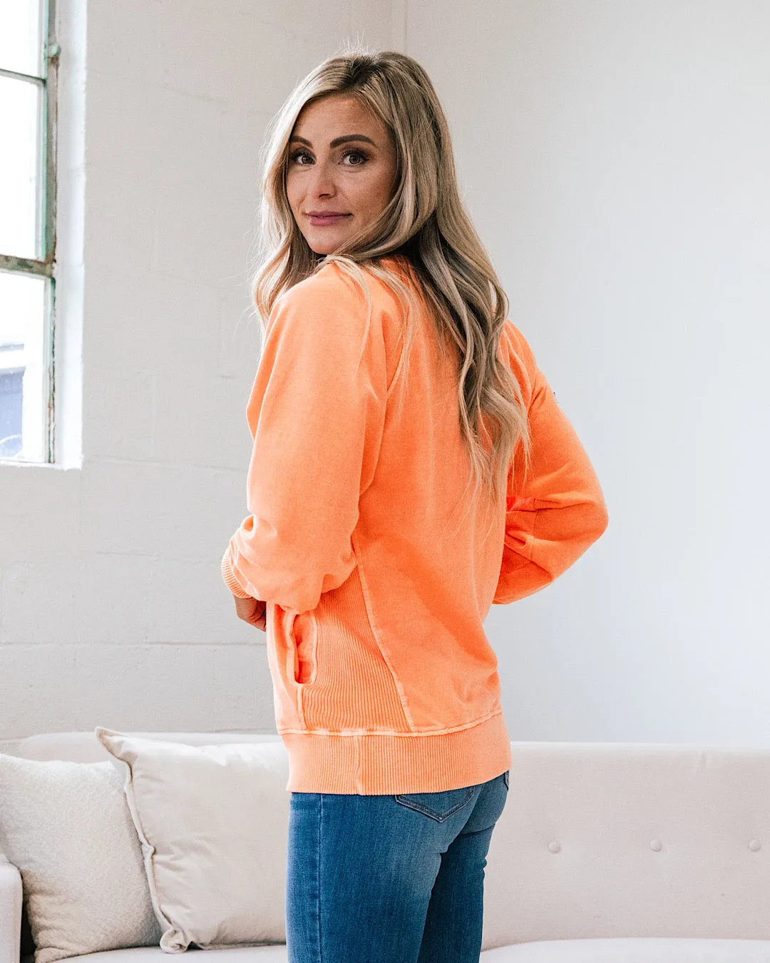 Girlfriend Crewneck Sweatshirt - Light Orange