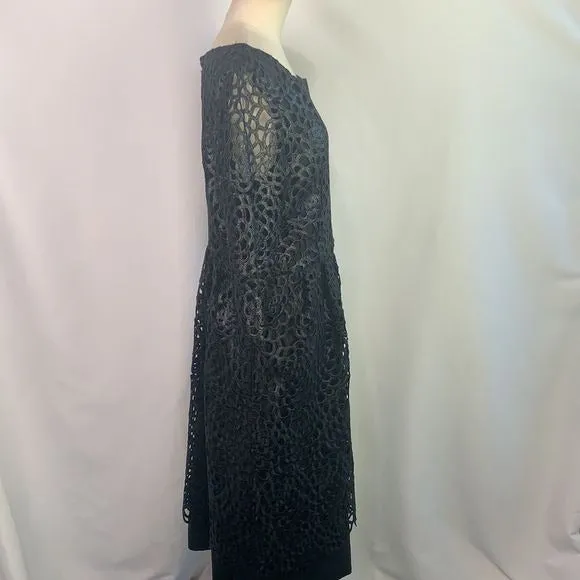 Hossblacklace midi with shimmer dress