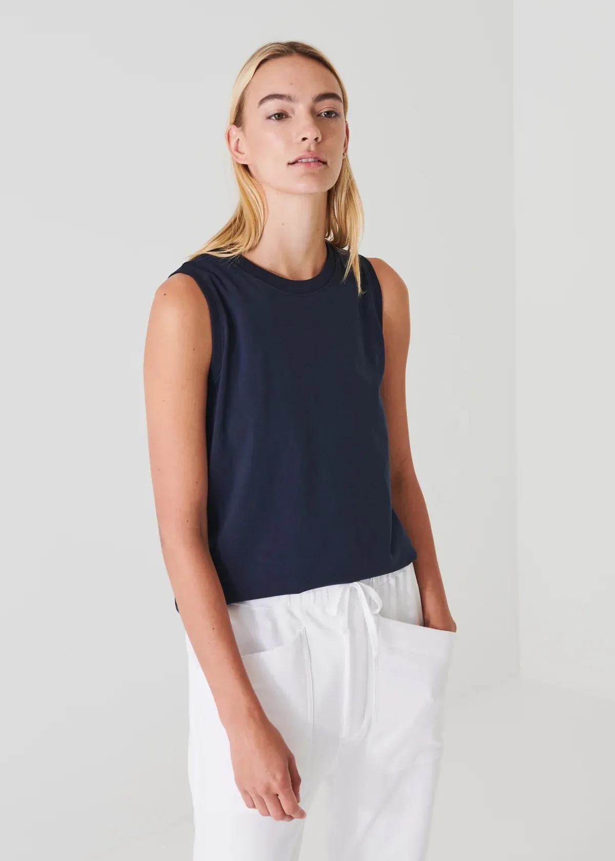 ICONIC BOYFRIEND FIT TANK (MIDNIGHT) - PATRICK ASSARAF