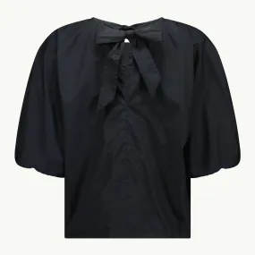 Jarvis Top - Black Poplin