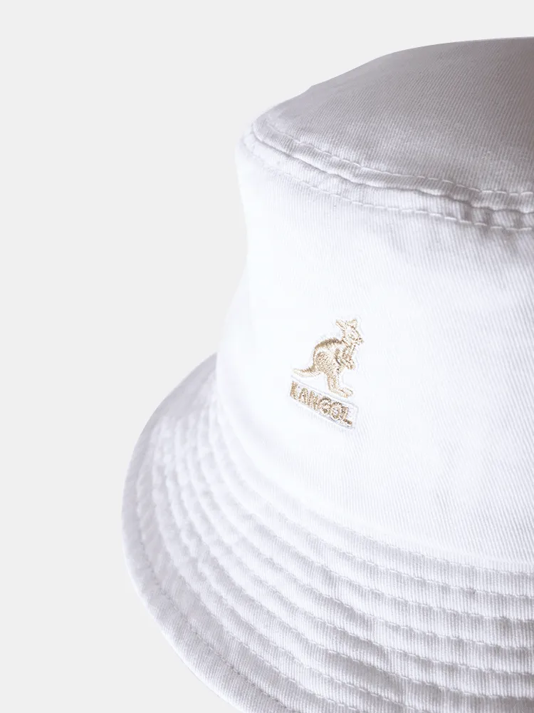 Kangol Washed Bucket - White