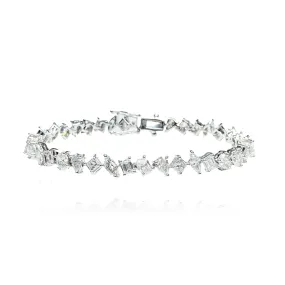 Large Multishape Diamond Tennis Bracelet