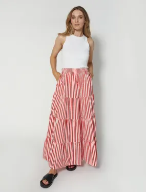 Mika Skirt (Red Stripe)