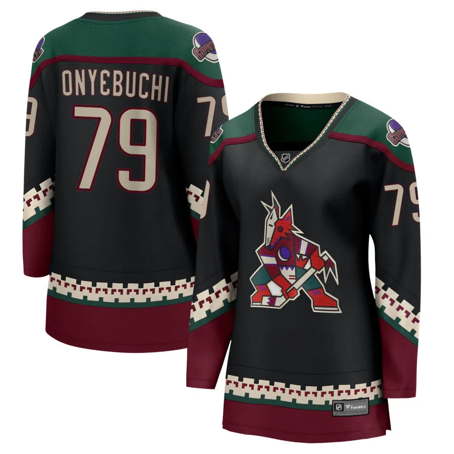 Montana Onyebuchi Arizona Coyotes Fanatics Branded Women's 2021/22 Home Breakaway Jersey - Black