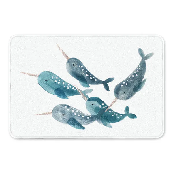 Narwhal Landscape Bath Mat