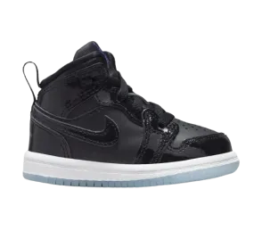 Nike Kid's Air Jordan 1 Mid SE TD Shoes - Black / Concord Blue / White