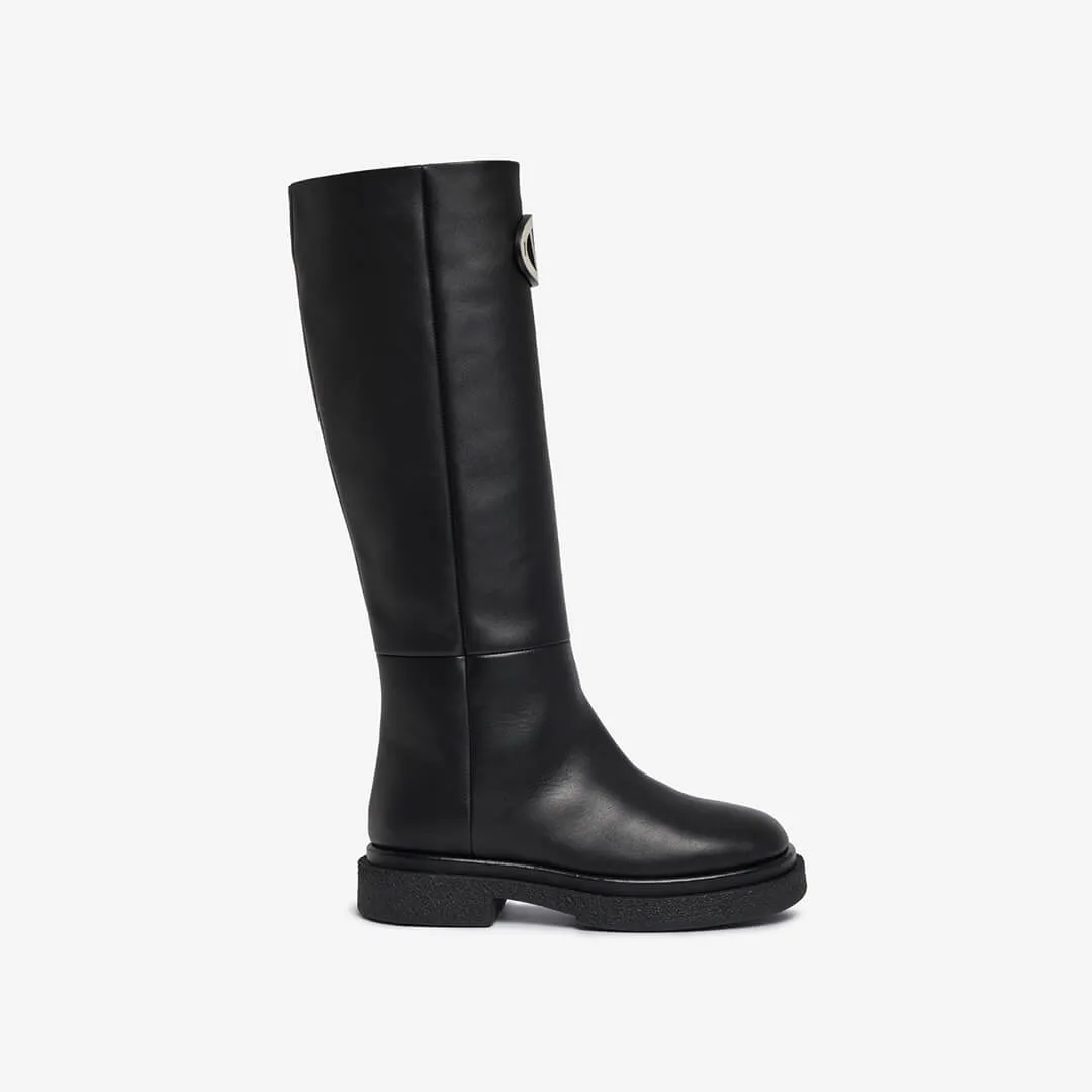 Off-white women's leather knee boot