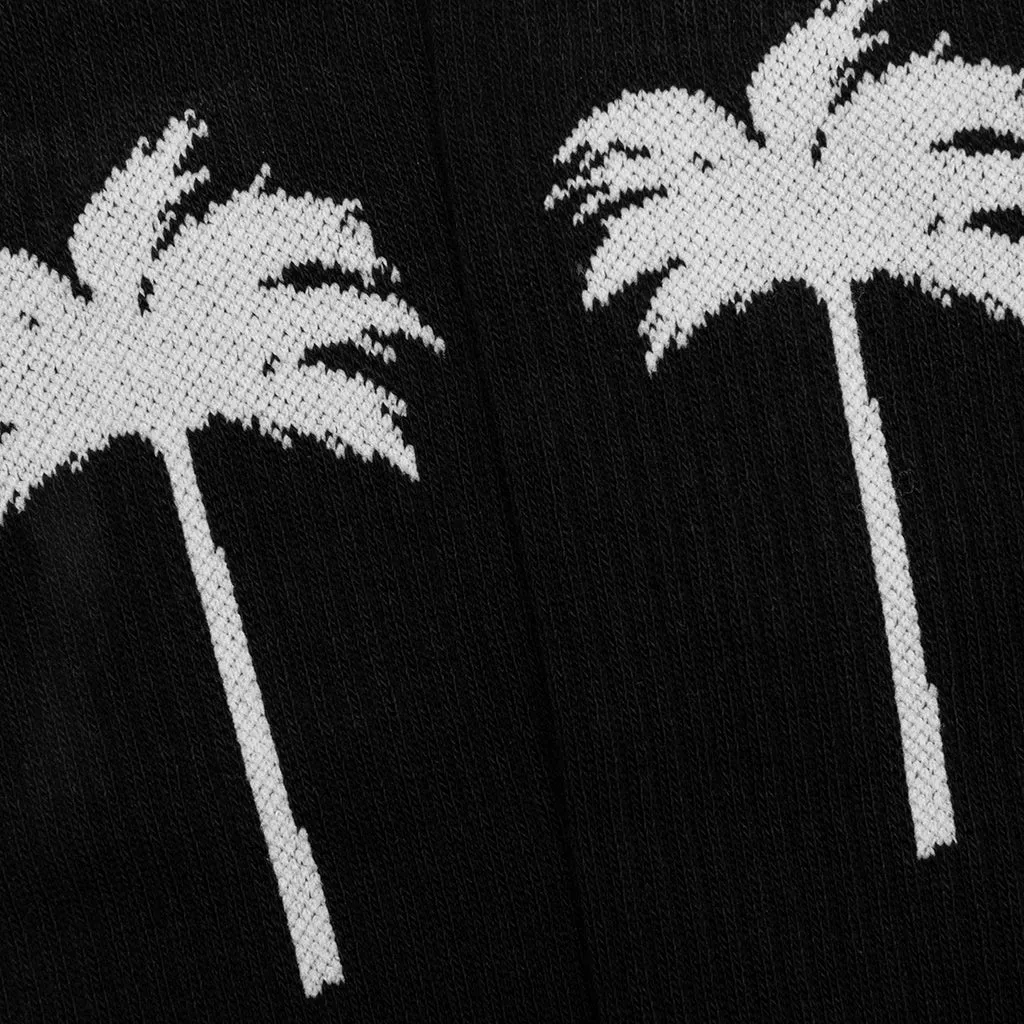 Palm Socks - Black/White