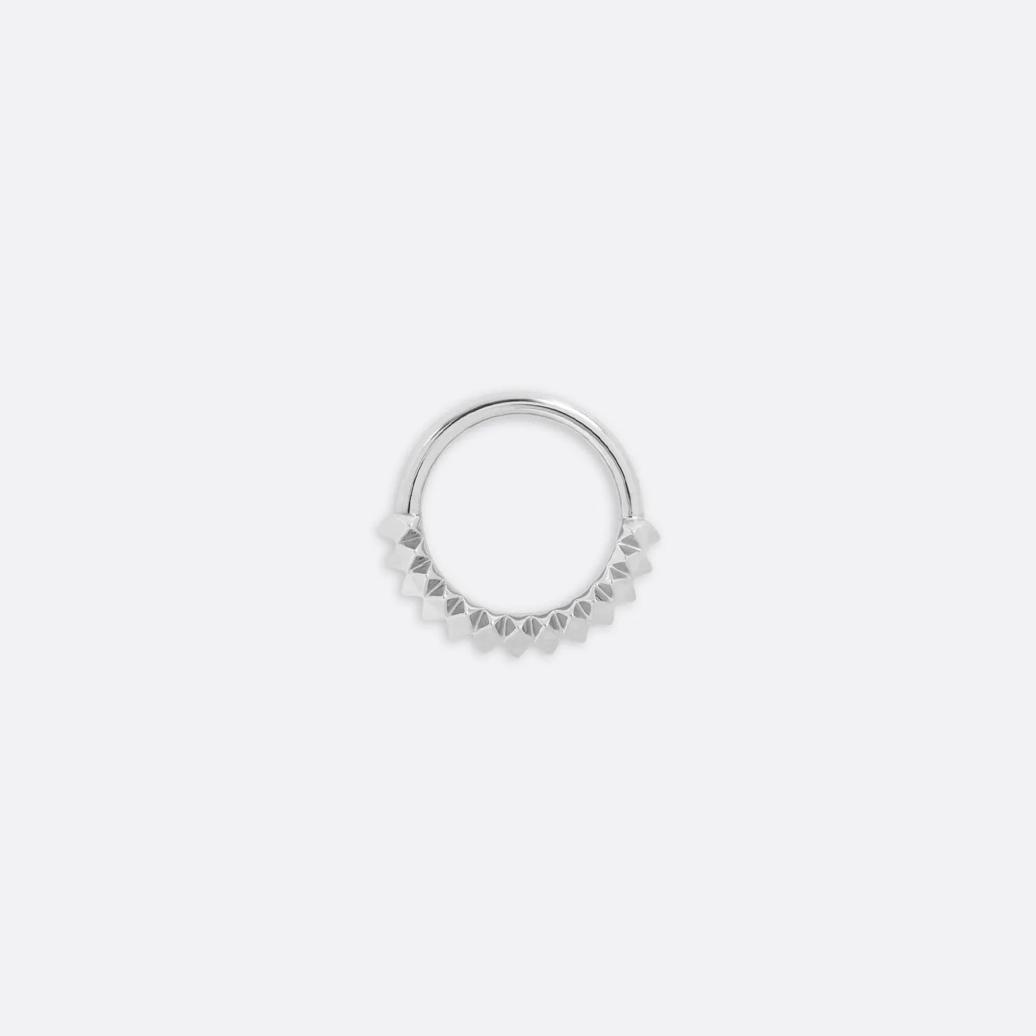 Petite Carbonado Seam Ring - 14K WHITE