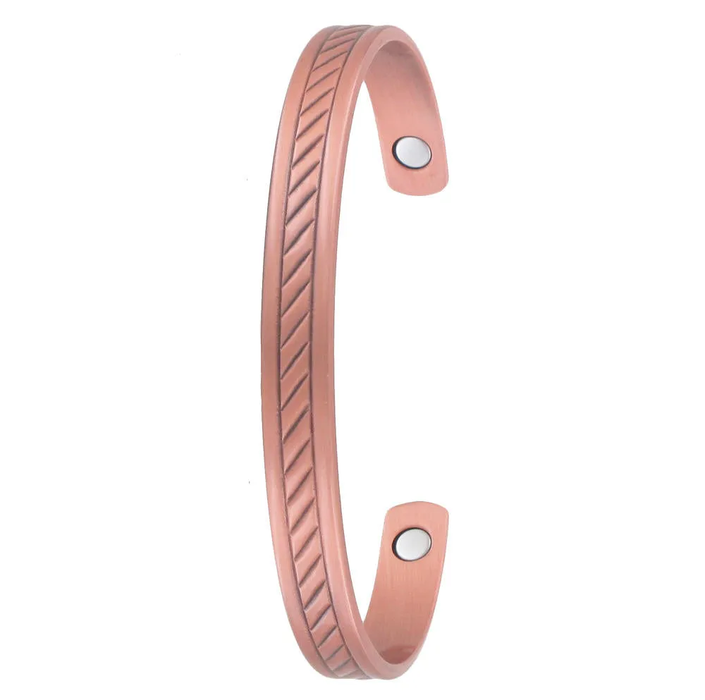 Pressed Patt Copper Bangle