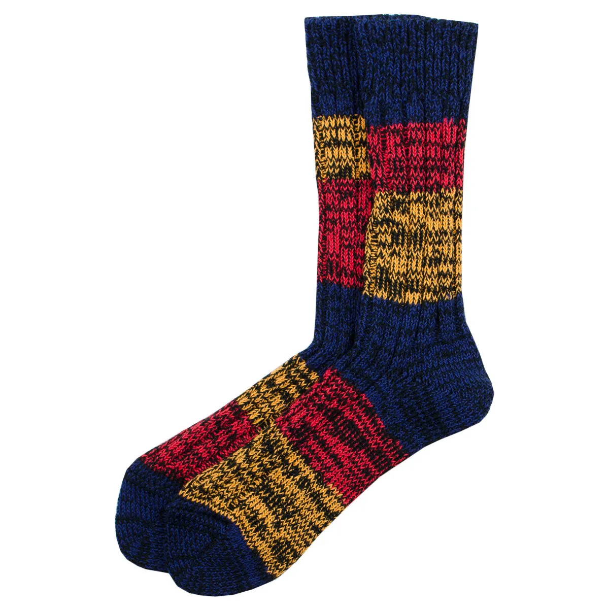 RoToTo - Mixture Socks - Blue/Red/Orange