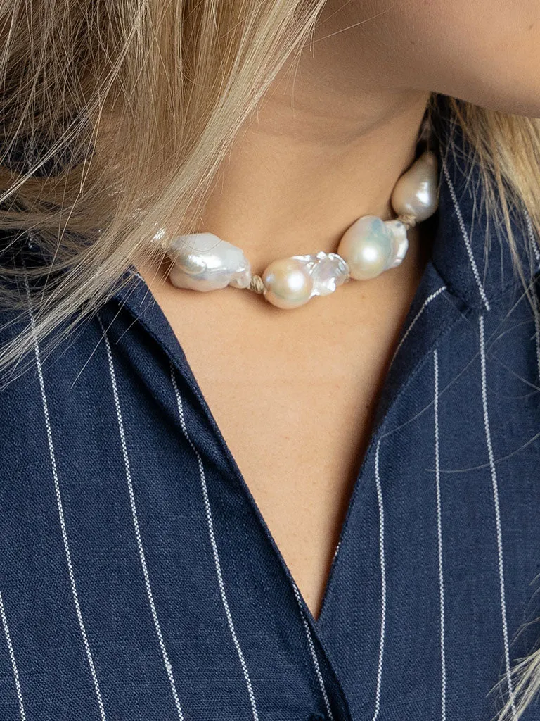 Sabrina Necklace — Chunky Baroque Pearls