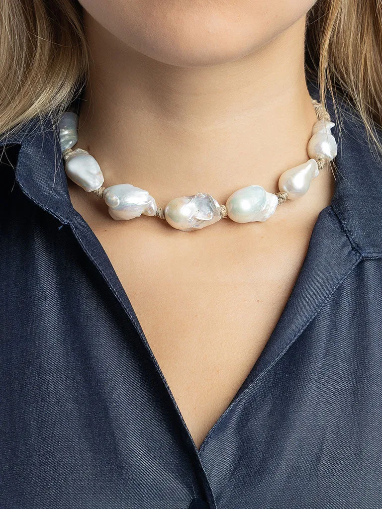 Sabrina Necklace — Chunky Baroque Pearls