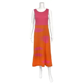 SALE! Midi Tank Dress in Amber & Fuchsia by Knit Knit