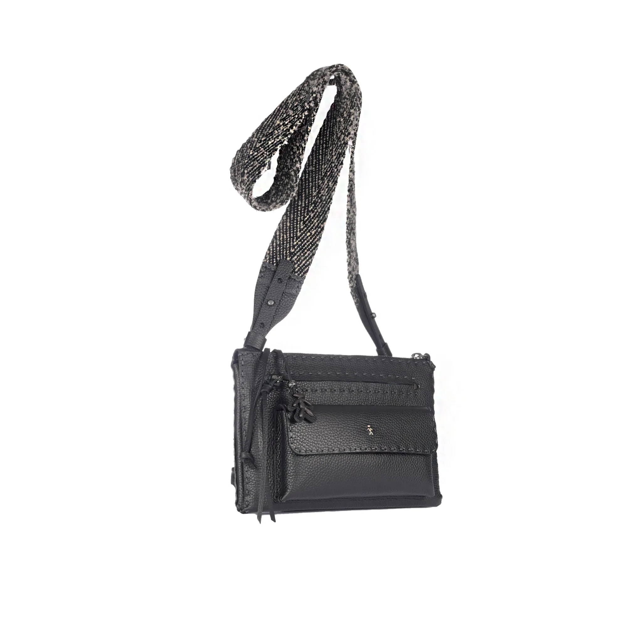 Sara Pocket S Spiga Muflone Black