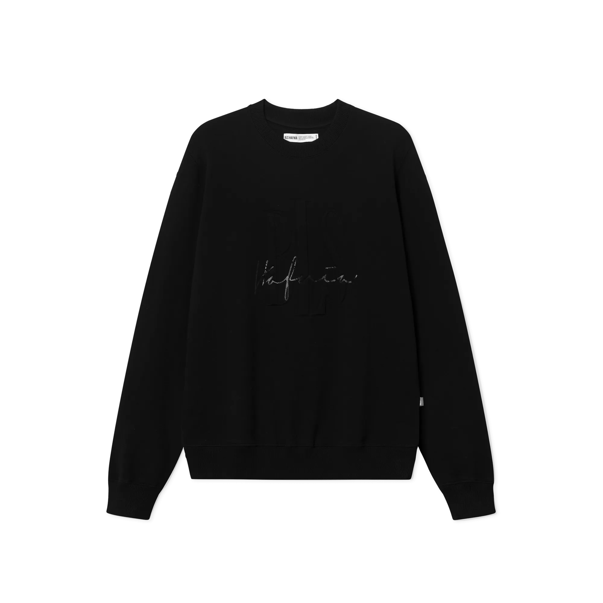 Signature Embossed Crewneck - Black