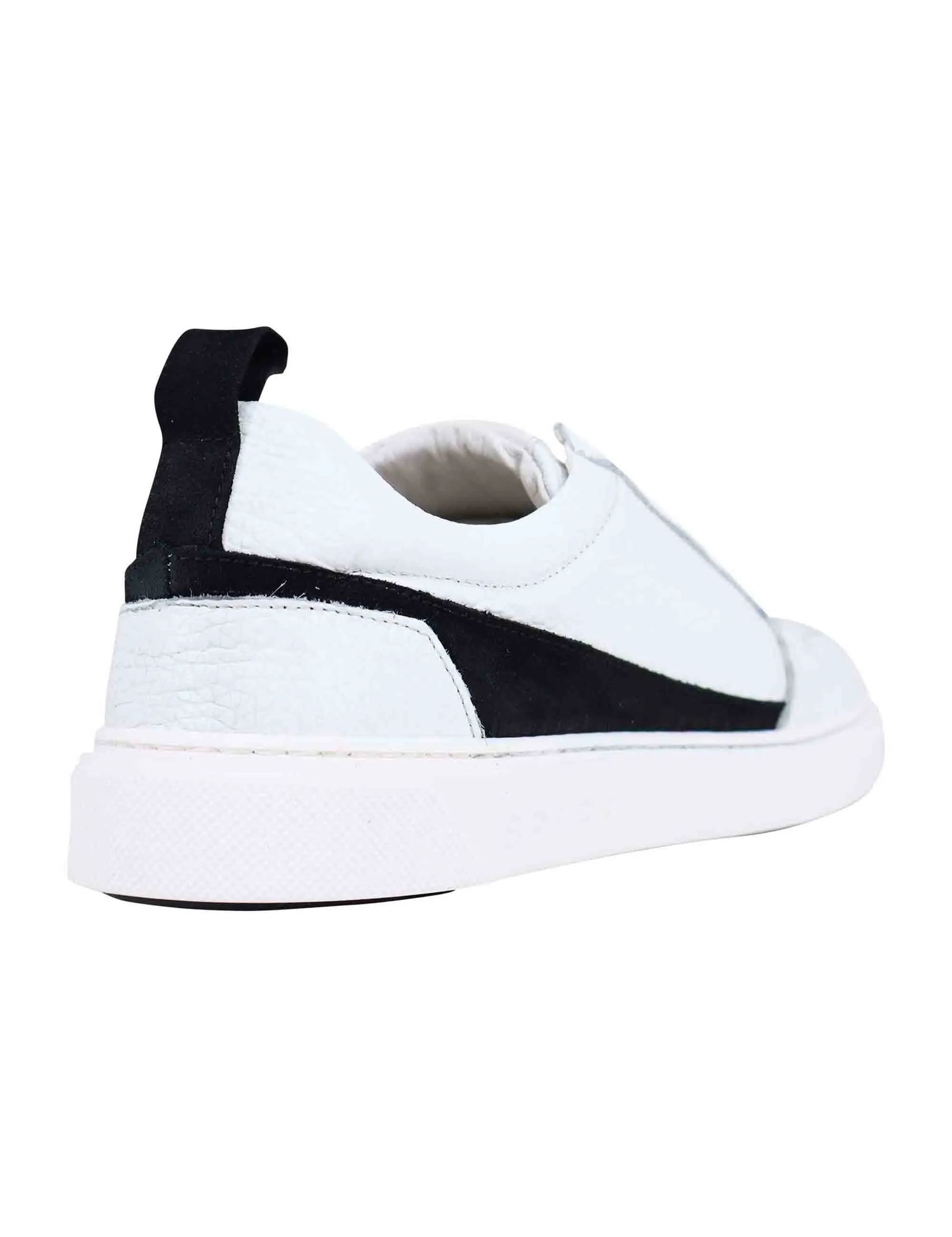 Sneakers uomo in pelle bianca