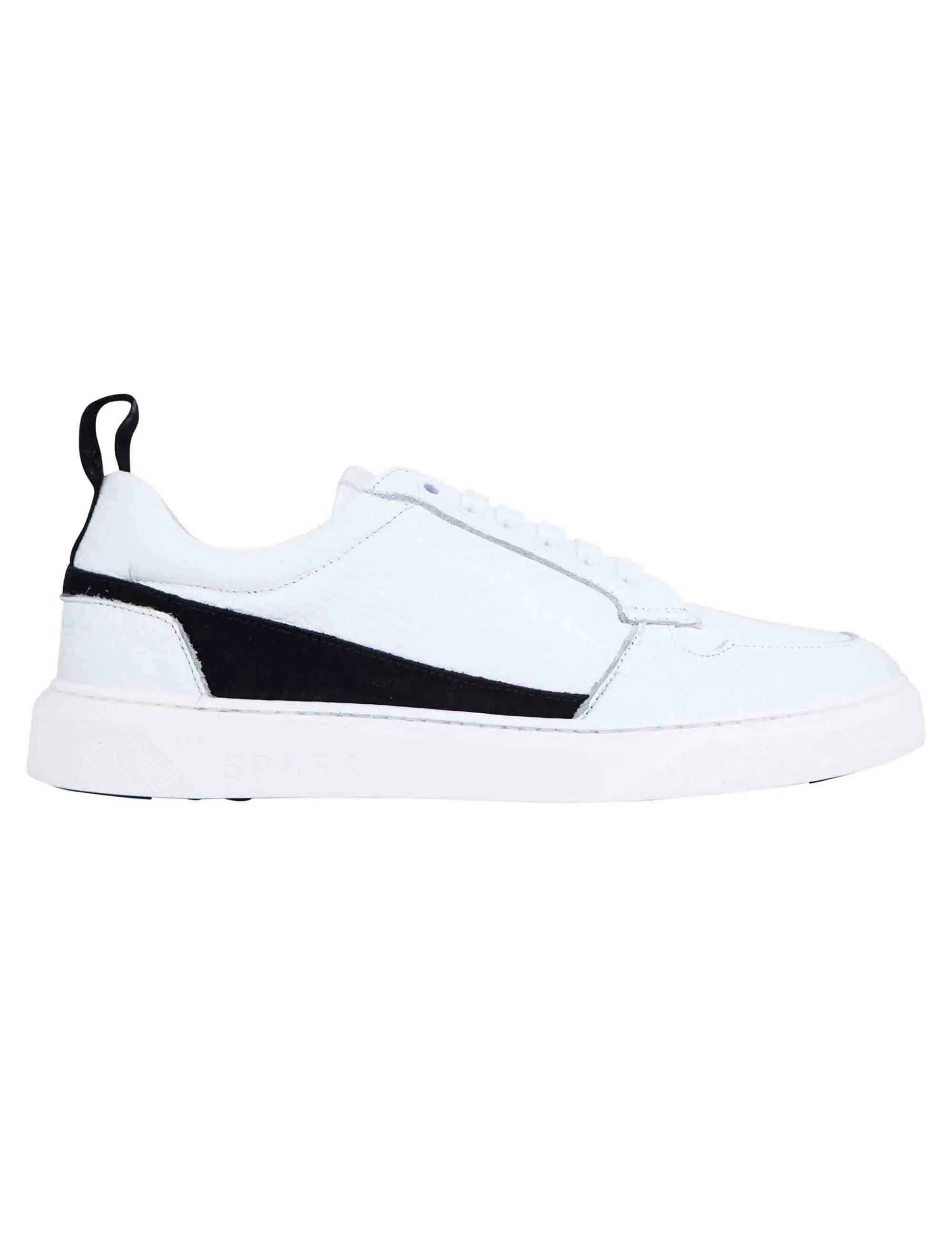 Sneakers uomo in pelle bianca