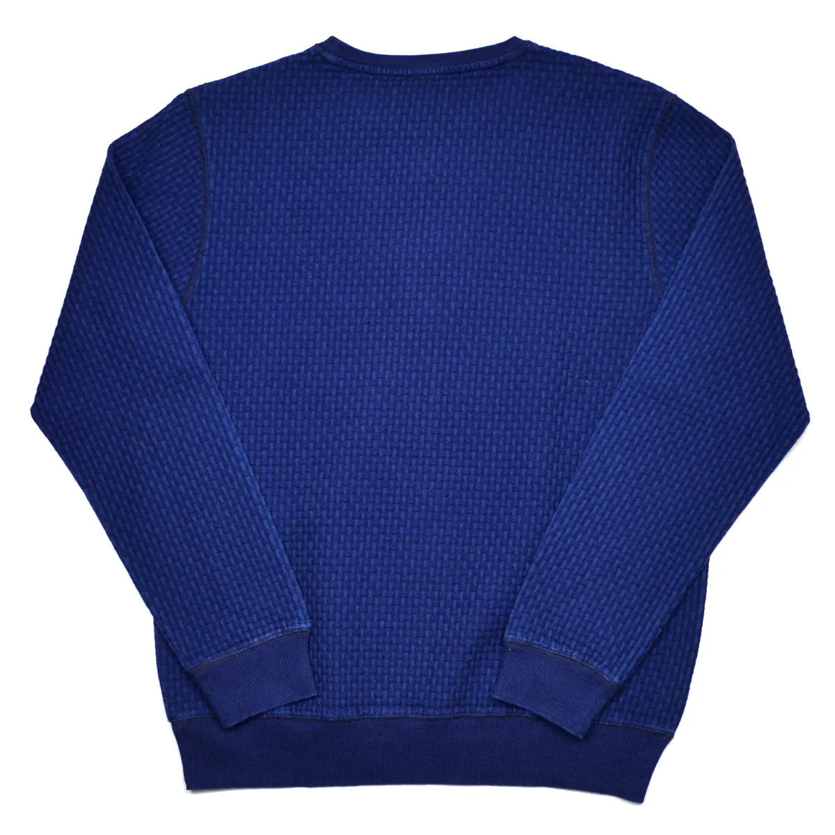 Soulland - Warners Sweater in 3D Effect Braided Fabric - Raw Indigo