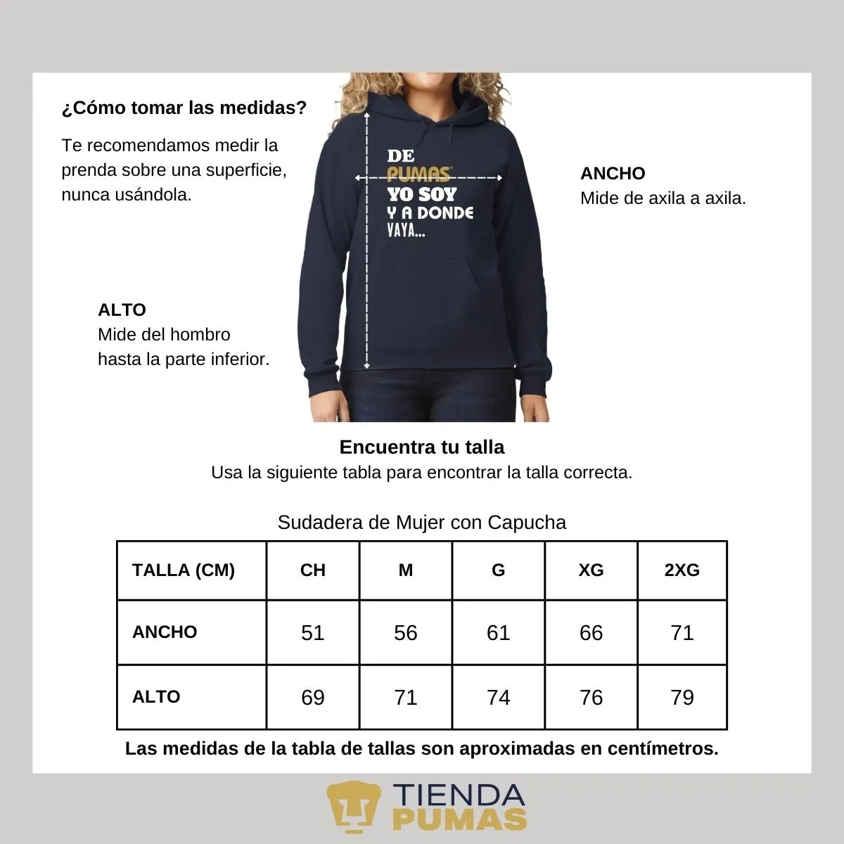 Sudadera Mujer Pumas UNAM voy