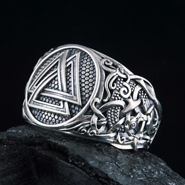 Valknut Ring - Sterling Silver or Gold